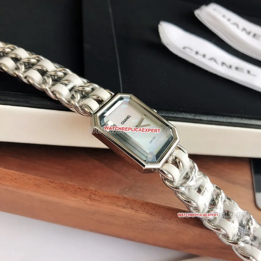 Chaneltop-tier 1:1high-quality replicawhite dial leather chain bracelet braceletH1639caseback live photo