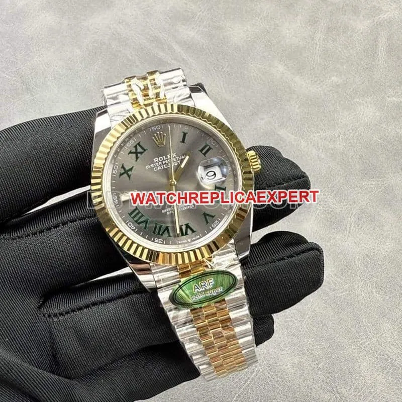 ARF factory Rolex Logbook super A dark gray disk 41mm intermediate gold five rows of links 126333 front real picture