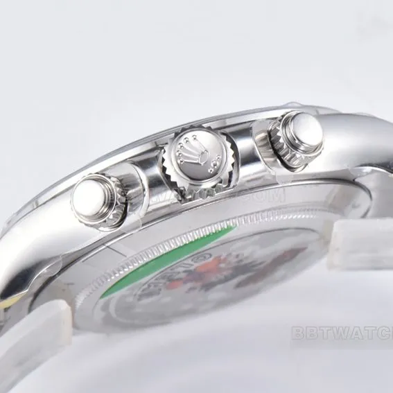 Factory C Rolex Daytonatop-tier 1:1high-quality replicablack dialsteel bracelet model m116509-0055side live photo
