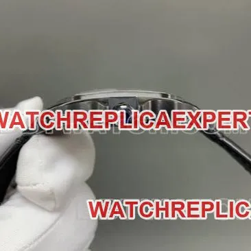 collectible watch Santos MLF factory Cartier black hollow plate mechanical leather strap model front live photo