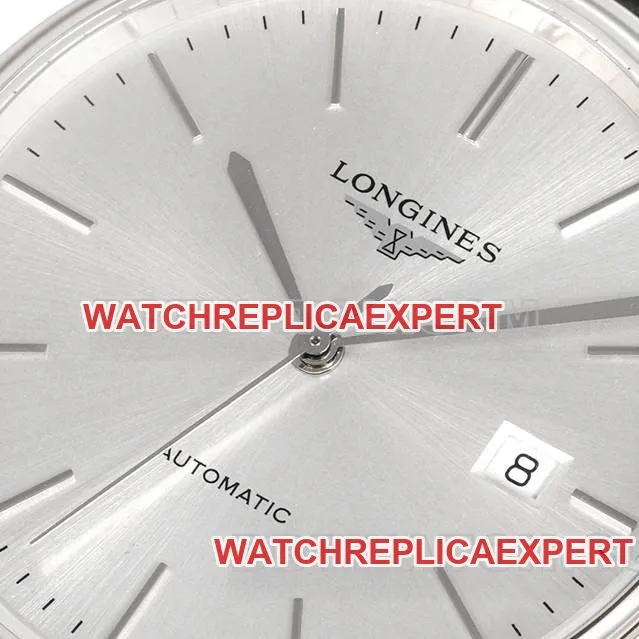 Longines collectible watch XC factory elegant 40mmsilver dialL888mechanical movementleather strap model caseback live photo