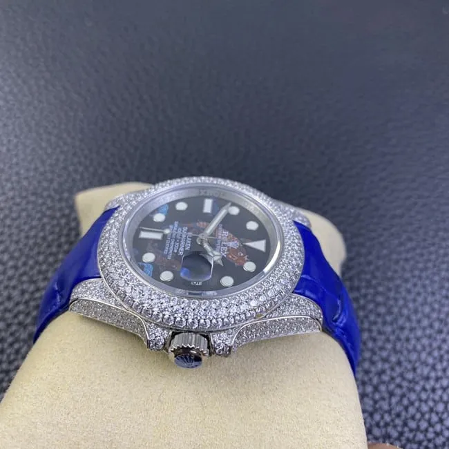 top-tier replicaRolexsuper watch Submariner series full automatic movement men's black dial blue belt clasp picture