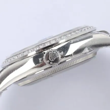 EWtop-tier watch Rolex men's white dialsteel bracelet2021 new product day displayDatejust mechanical watch clasp picture