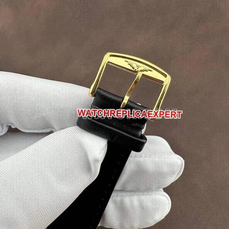 AF FactoryLongines Concast stop-tier silver white dialyellow goldleather strap caseback live photo