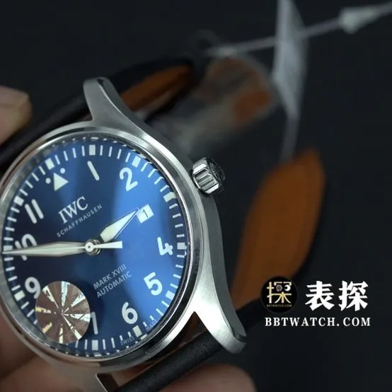 A+ factory IWC pilot top-tier watch men's mark twenty blue dialleather strap model pictures and prices clasplive photos