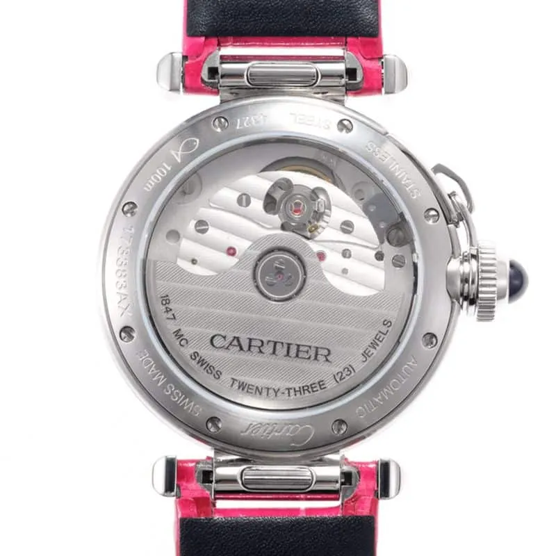 Cartiertop-tierhigh-quality watch Pasha series ladies fully automatic movement watch white surface movement picture