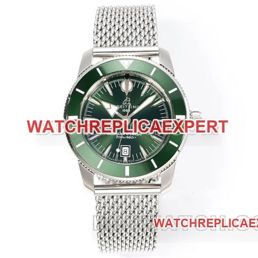 BLS factory collectible watch super ocean culture Breitlinggreen dial steel braceletside live photo