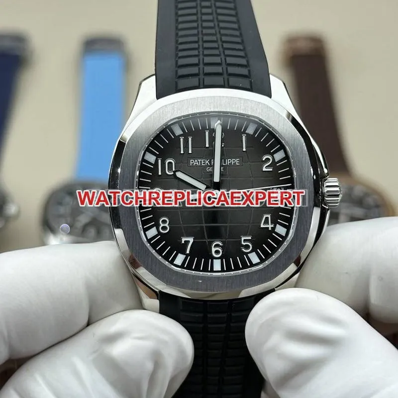 Patek Philippe watch BBF factory grenade black dial black rubber model 5167Acaseback live photo