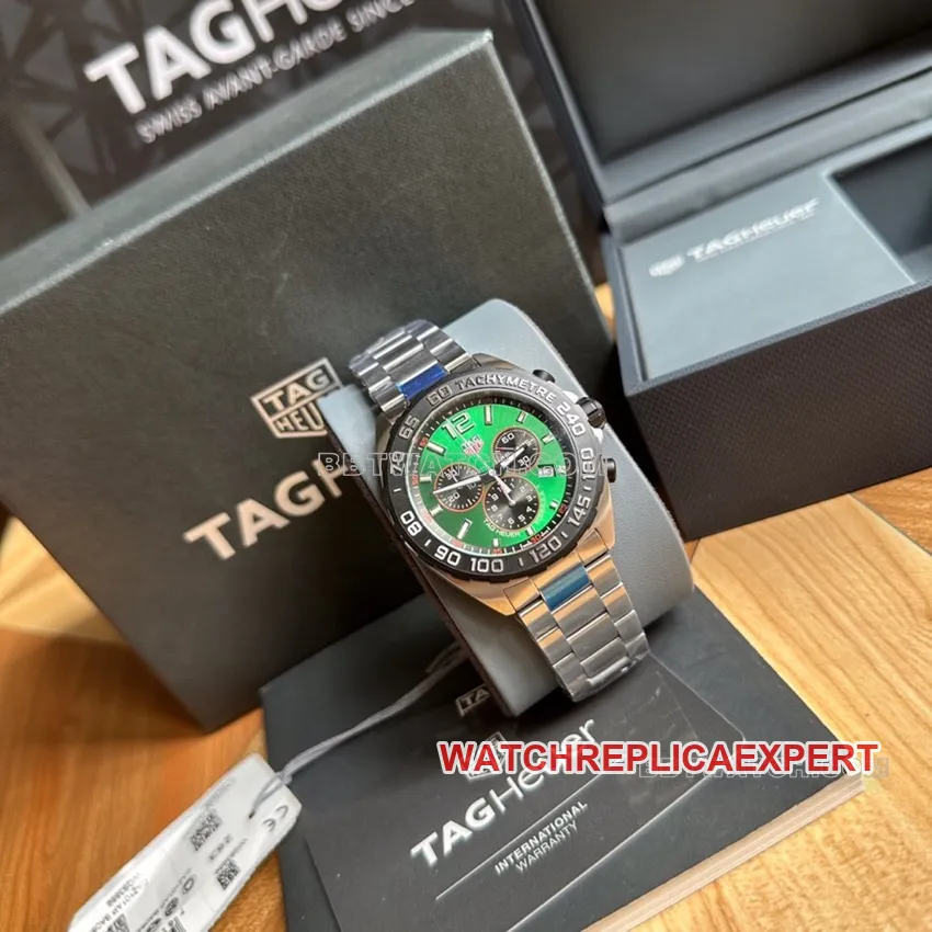 TAG Heuer F11:1super red green yellow plate chronograph rubber model CAZ101Abraceletlive photos