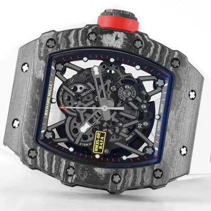 ZF Factorytop-tier watch Richard Mille men's black dialrubber strapautomatic movement watch detail shots