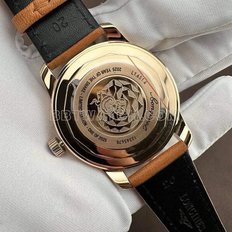 AF FactoryLongines Concast stop-tier 1:1super cloneblack dialrose goldleather strap style clasplive photos