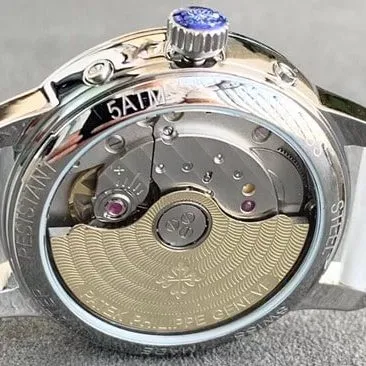 Patek Philippetop-tier watch fully automatic movement women's white dialleather strapleather strap picture