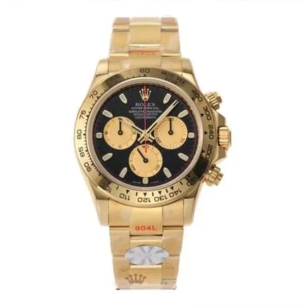 top-tier replicaRolex men's black dialsteel bracelet cosmometer Daytona fully automatic movement watch side view