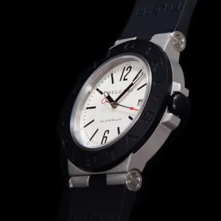 top-tier replicaBvlgariSteve Aoki white steel co-branded watch side view