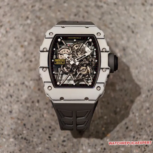 watch Richard Mille hollow dialRM35-01side live photo