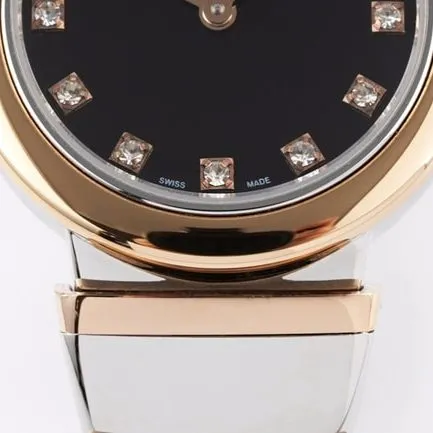 top-tier replicaBvlgari women's black dial18krose goldLVCEA series watch clasp picture