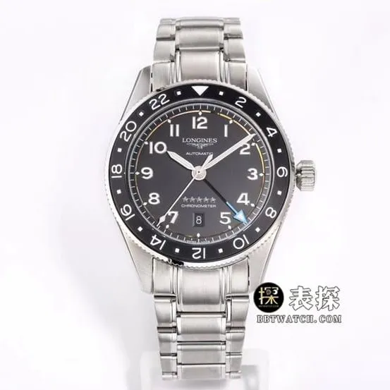 Sports Longines1:1replica watch men's black dialsteel bracelet model L3.812.4.53.6braceletlive photos