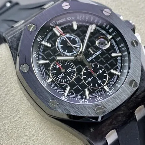 top-tier replicaAudemars PiguetRoyal Oak offshore 26400black dial men's mechanical watch clasp picture