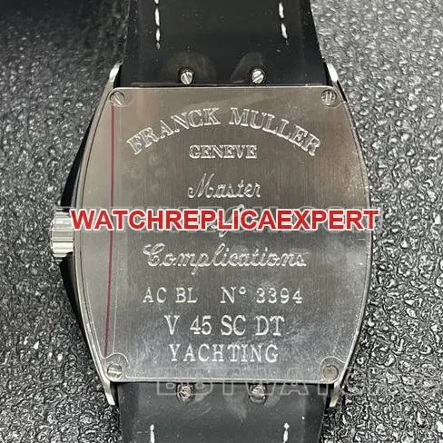 Frank Muller 1:1replica watch ABF factory V45black dial diamond case leather braceletside live photo