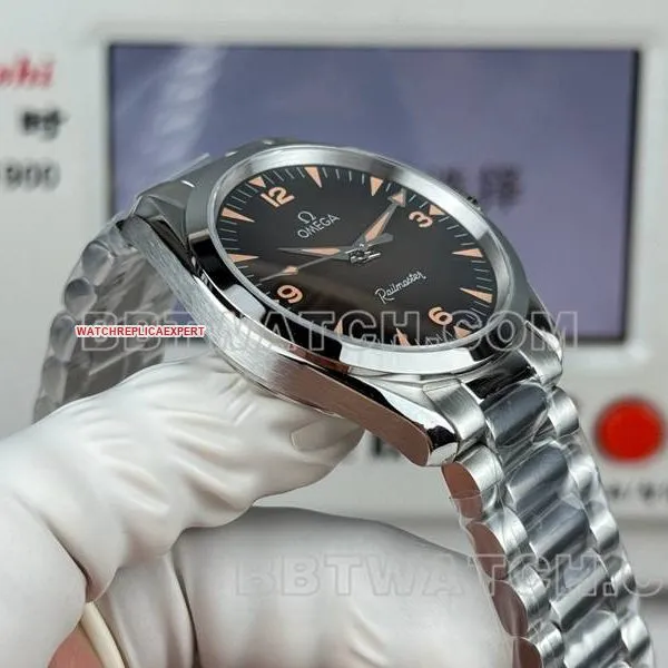 Omega collectible watch Seamaster brown dial 38mm small seconds steel bracelet bracelet live photos