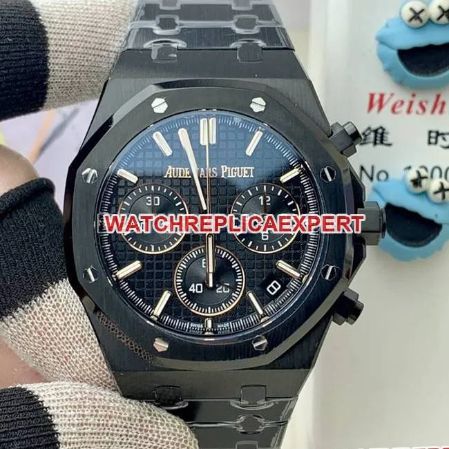 top-tier watch BLS factory Audemars PiguetRoyal Oak black ceramic mechanical 26420caseback live photo