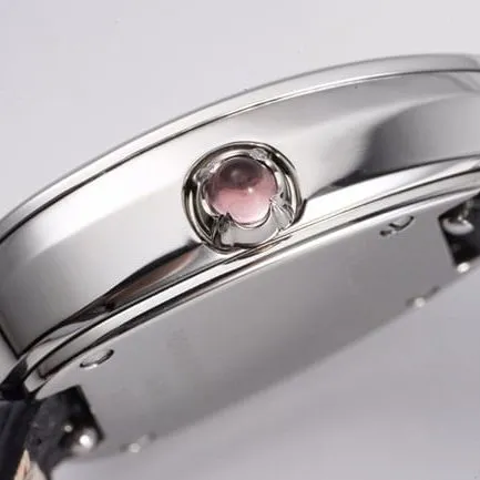 BV factory top-tier watch BvlgariSerpenti series women's black dial black belt quartzleather strap watch detail shots