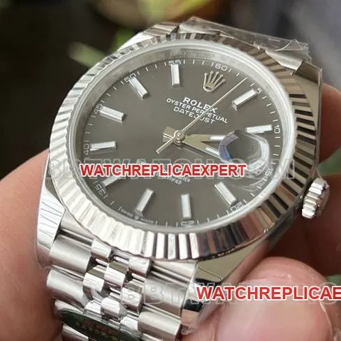 top-tier watch ERF factory Rolex log blue dial3235 mechanical 41mmfront live photo