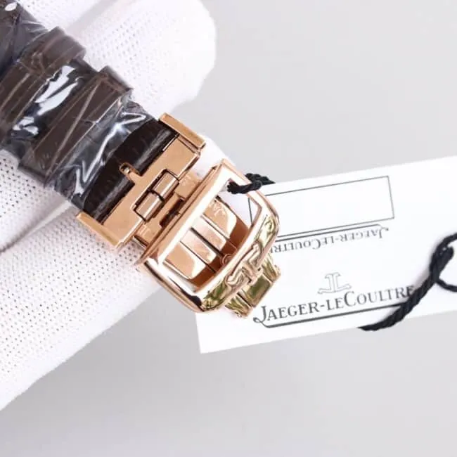 TW factory top-tier watch Jaeger-LeCoultre master moon phaserose goldwhite dial perpetual calendar automatic movement men's watch side view