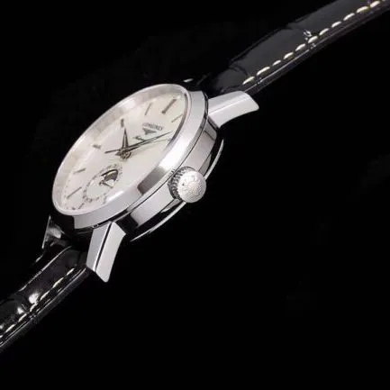 top-tier watch Longines classic retro series white steel white bottom 1832 model mechanical men's watch leather strap picture