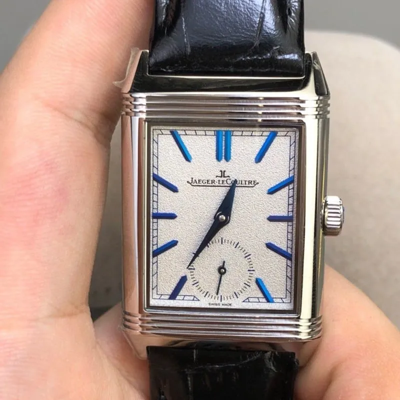 replicaJaeger-LeCoultre men's double-sided dual time zone flip watch is simple, elegant and gentle bracelet picture