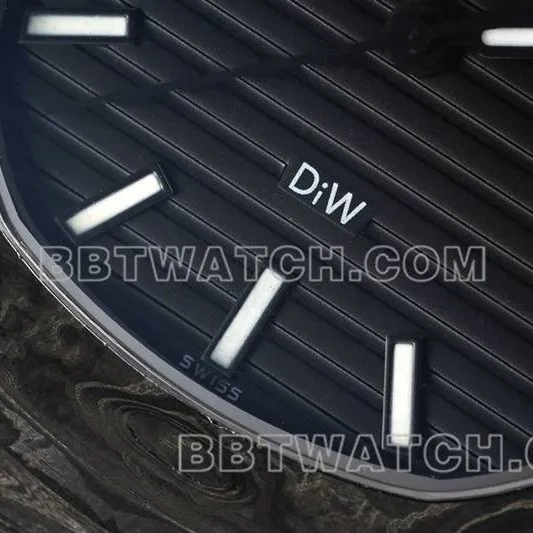 Patek Philippe1:1replica watch DIW factory Nautilusblack dial carbon fiber mechanical black steel bracelet model 5711braceletlive photos