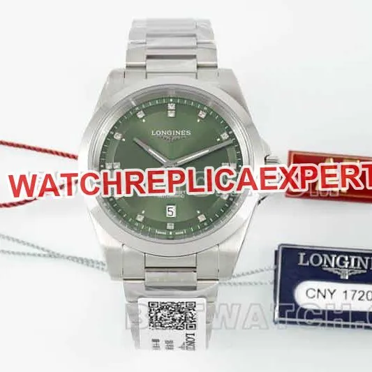 AF FactoryLongines Concast stop-tier replica34mmgreen dialL3.430.4.07.6caseback live photo