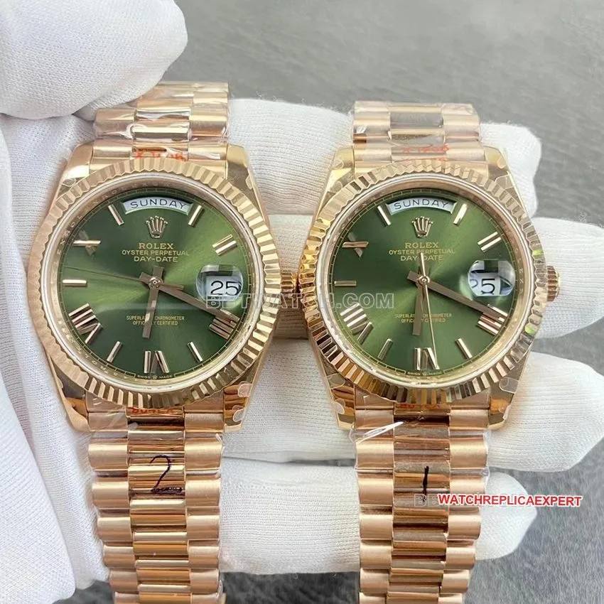 GM FactoryRolexDay-Date type 1:1super olive green dialrose goldm228235-0025clasplive photos