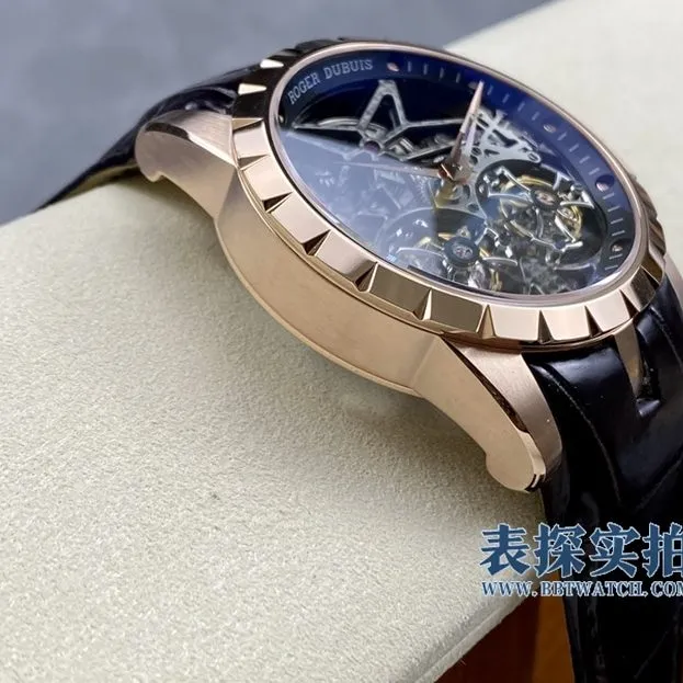 YS King Roger Dubuis watch rose gold hollow double flying tourbillonRDDBEX0283 front view