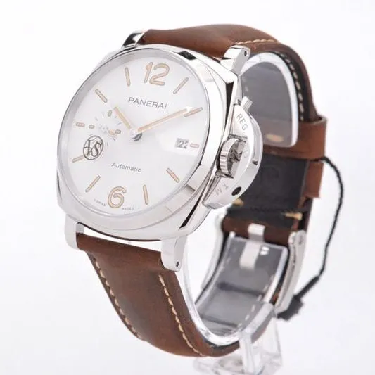 Paneraireplica Watch Lumino Dürr PAM1046 Classic Sandwich Beige Dial Watch Front View