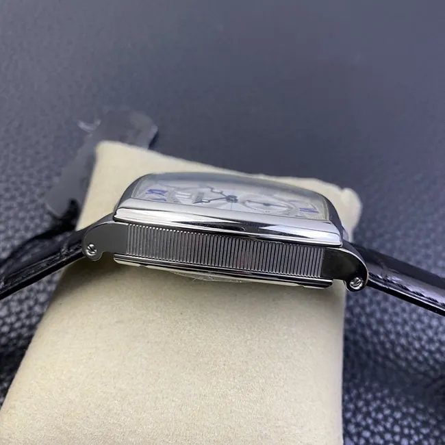 HG factory top-tier watch Breguet men's white dial black belt heritage series large date display automatic movementleather strap watch clasp picture