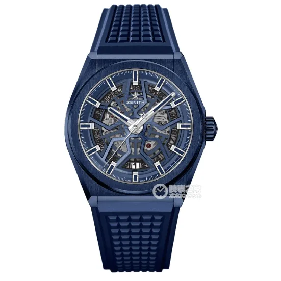 LF DEFY Zenith collectible watches blue skeletonized mechanical rubber model 49.9003.670/51.R793