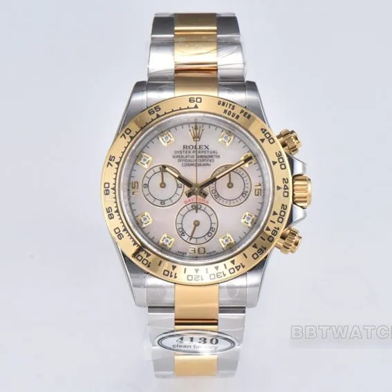 Factory C Rolex Daytonatop-tier mother-of-pearl gold steel bracelet model m116503-0007caseback live photo