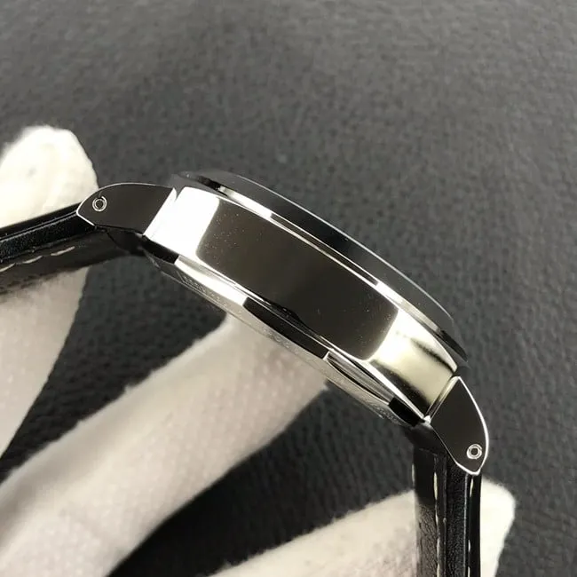 HW factory top-tier watch Panerai men's black dial black belt manual winding mechanical leather strap watch leather strap picture