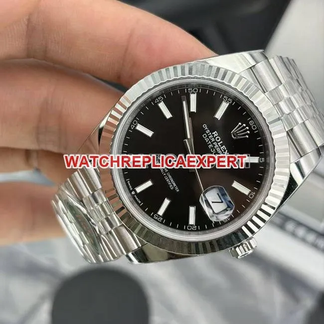 collectible watch ERF factory log Rolexblack dial3235 mechanical front live photo