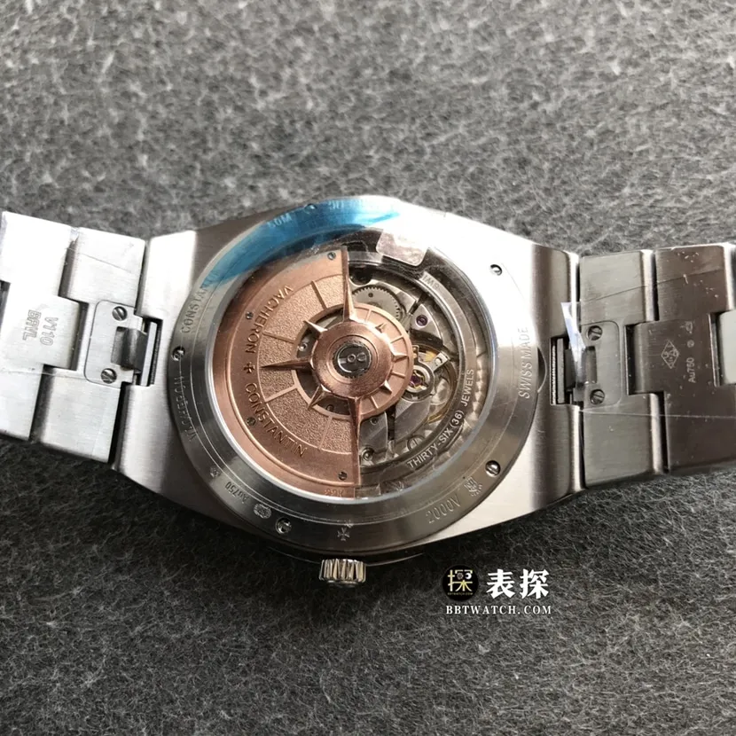 XF factory Vacheron Constantin 2000Vtop-tier high-quality watch men's dark gray plate steel bracelet model pictures and prices side live photo