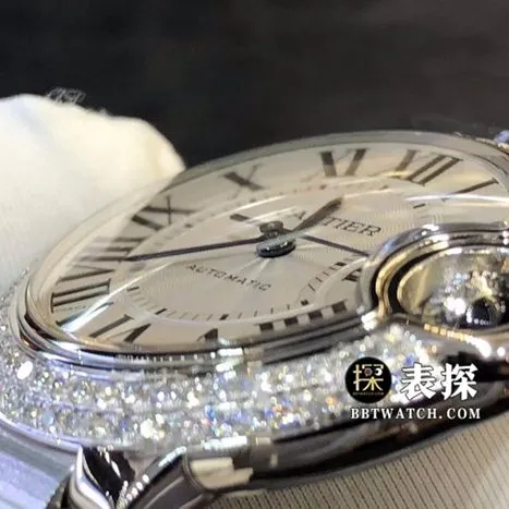 Cartier blue balloon top-tier watch women's white dial diamond steel bracelet model pictures and prices front live photo