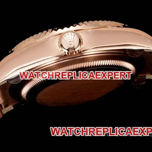 top-tier watch RolexAR+ factory pilot blue dial mechanical rose goldcaseback live photo