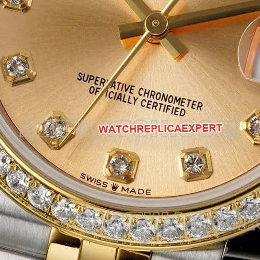 ARF FactoryRolex log 1:1super gold plate diamond bezel31mm intergold five-lattice chain link278383side live photo
