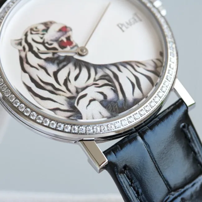 TW factory top-tier Piaget 2022 Year of the Tiger special edition silver steel case watch leather strap picture