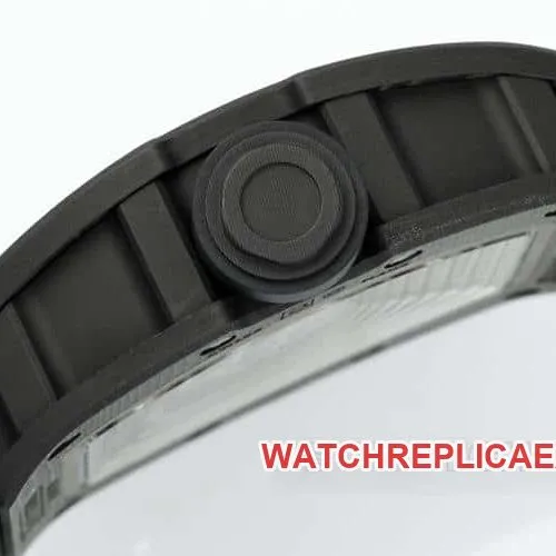 APSRichard Mille1:1super carbon fiber case black rubber model RM055side live photo