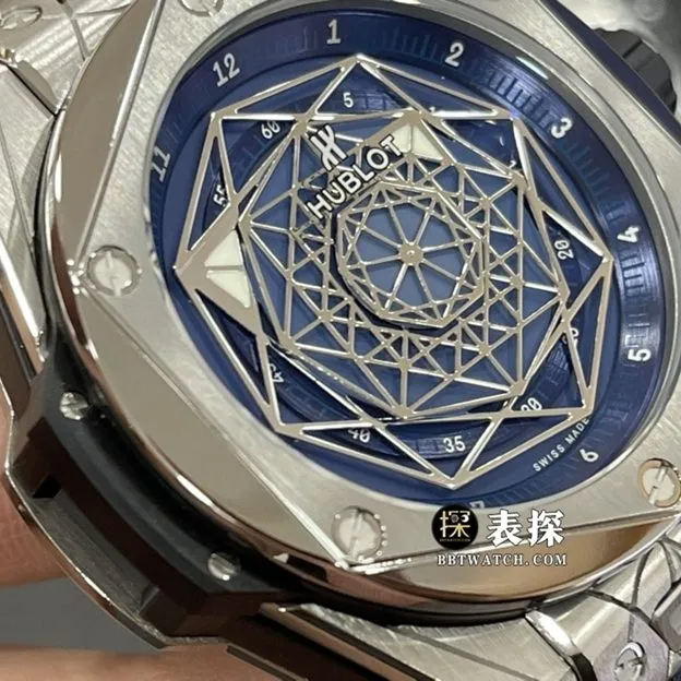 WWF BIG BANGHublot1:1replica watch deep blue dial rubber model 415.NX.7179.VR.MXM18 side view