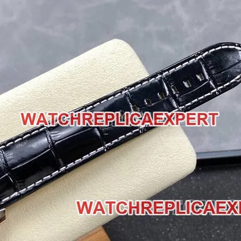 watch aviation chronograph BLS factory Breitlingrose goldgreen dialleather strap caseback live photo