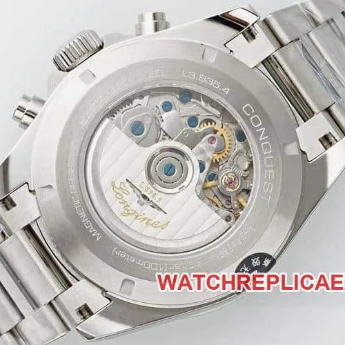 AFLongines Concas 1:1super silver dialsteel bracelet model L3.835.4.98.6side live photo