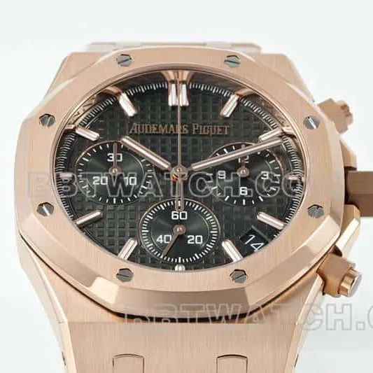 APS factory Audemars PiguetRoyal Oak1:1super ink green dialrose gold26240side live photo